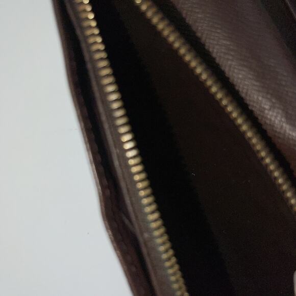 Authentic LOUIS VUITTON Damier Ebene Long Wallet Brazza Credit Cards Checkbook - Picture 12 of 16